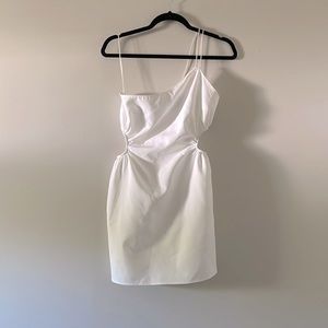 White Zara one shoulder dress